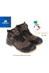 Yeni Safhir Kahve Iş Botu S3 Src / New Safhir Brown Mid  İş Güvenliği Ayakkabısı