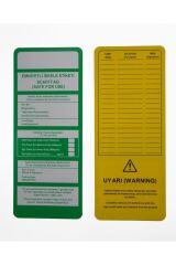 10'lu Set Iskele Güvenlik Kartı Kaza Önleme Etiket Seti , Etiket Tutucu, Pvc Etiket