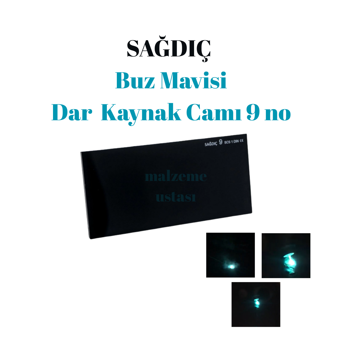 Sağdıç Kaynak Maske Camı Siyah 50X110 mm No: 9
