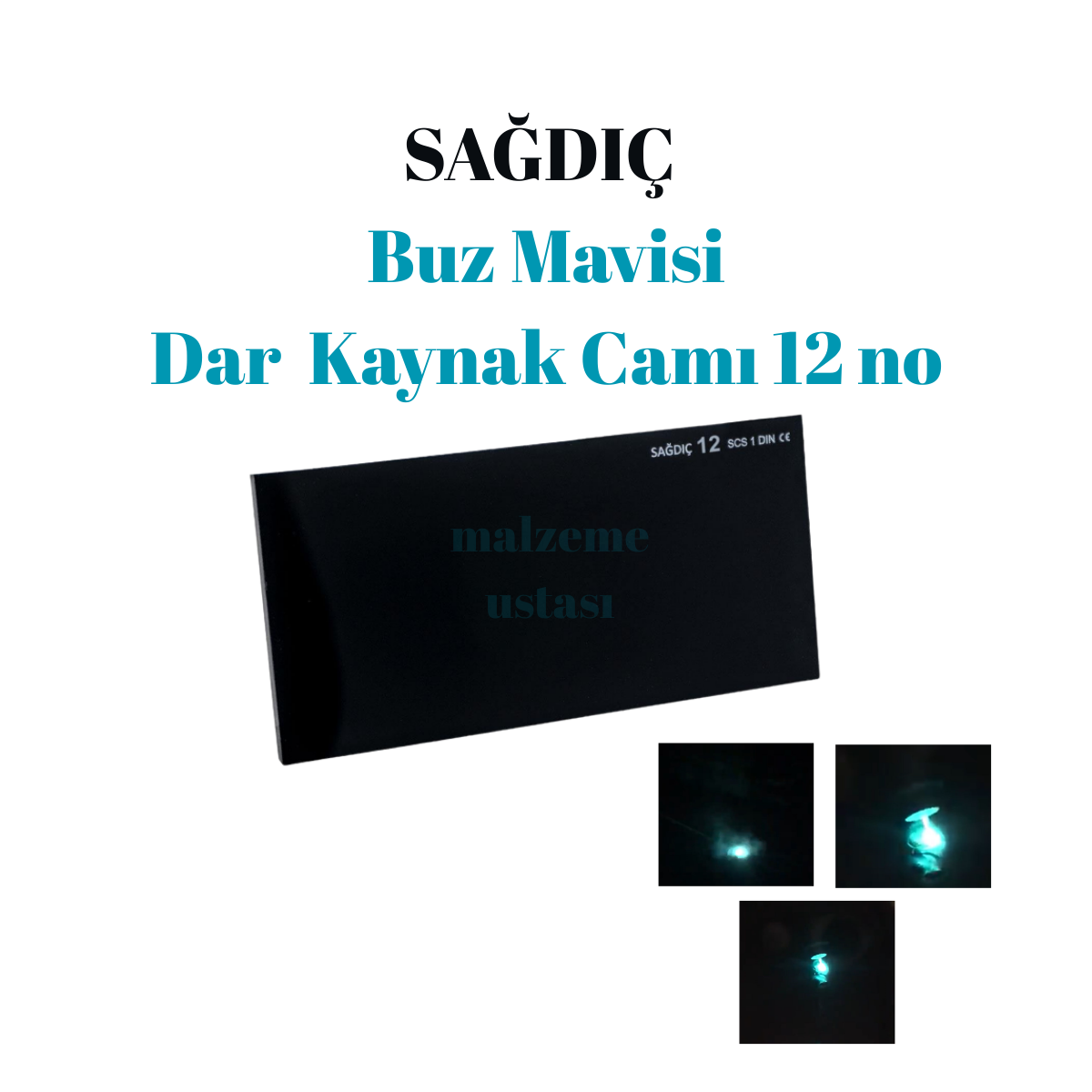 Sağdıç Kaynak Maske Camı Siyah 50X110 mm No: 12