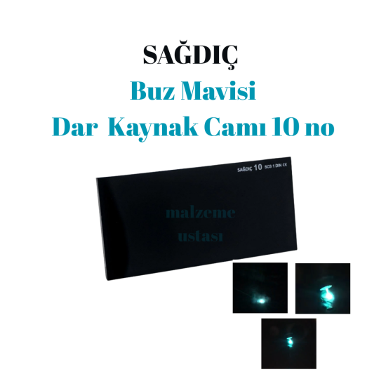 Sağdıç Kaynak Maske Camı Siyah 50X110 mm No: 10