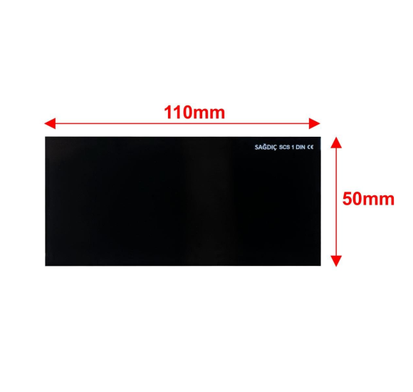 Sağdıç Kaynak Maske Camı Siyah 50X110 mm No: 10